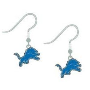 Detroit Lions J Hook Logo Earrings